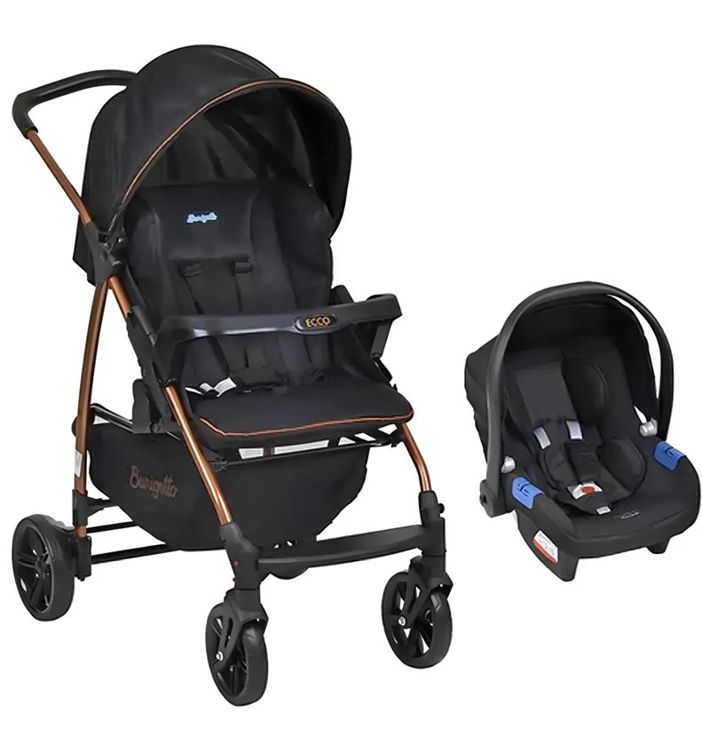 Carrinho de Bebê Galzerano Napoli Travel System com Bebê Conforto e Base
